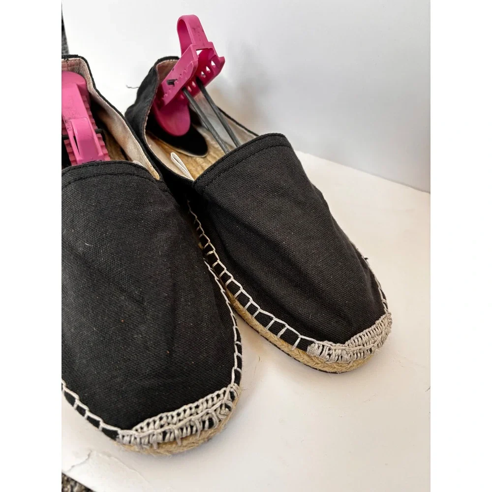 Urban Outfitters UO Black slip-on Espadrilles Canvas Flats‎ Shoes Size 8
